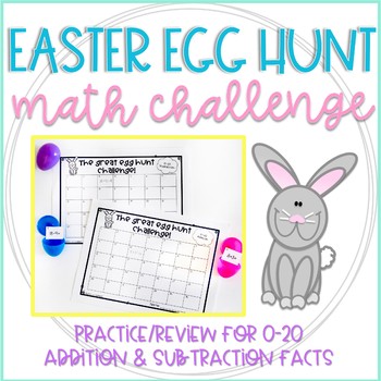 Preview of Easter Egg Hunt for Addition and Subtraction Facts 0-20