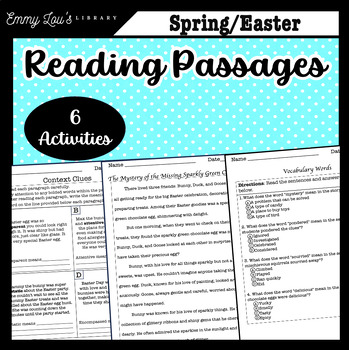 Preview of Second-Grade Mystery Reading Passages: Comprehension, Vocabulary & Context Clues