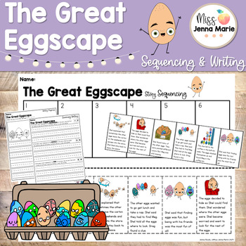 Preview of The Great Eggscape April Read Aloud Companion Activities Sequencing & Writing