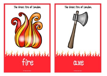 Preview of The Great Fire of London Picture Set/Flash Cards | British History