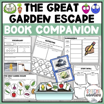 Preview of The Great Garden Escape Spring Book Companion for Speech Language Therapy