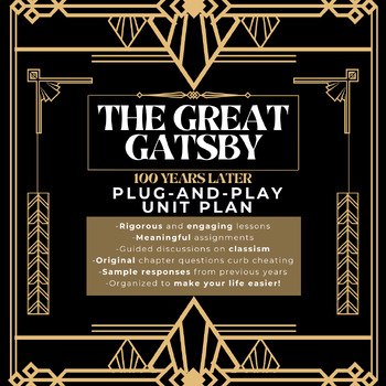 Preview of The Great Gatsby, 100 Years Later [FULL plug-and-play unit plan]