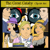 The Great Gatsby- 18 pc. Clip-Art, 8 BW & 8 Color