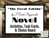 The Great Gatsby Activities, Task Cards, & Choice Board