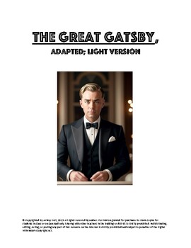 Preview of The Great Gatsby, Adapted -light version