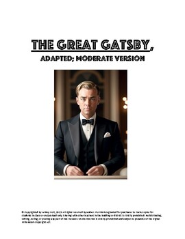 Preview of The Great Gatsby, Adapted -moderate version