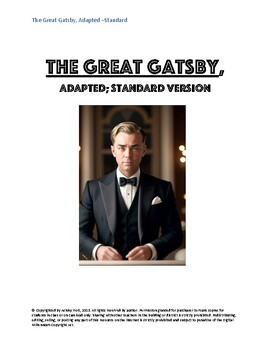 Preview of The Great Gatsby, Adapted -standard version