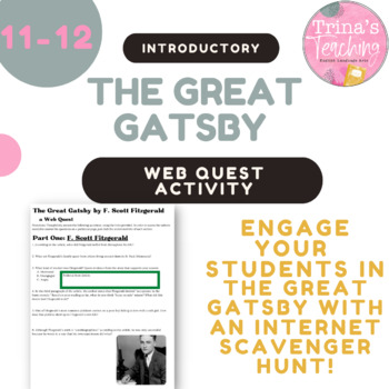 Preview of The Great Gatsby: An Introductory Web Quest