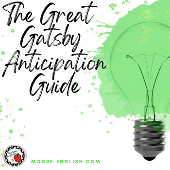 Preview of The Great Gatsby Anticipation Guide Freebie (Editable)