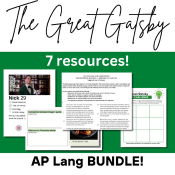 Preview of The Great Gatsby BUNDLE for AP Language & Composition
