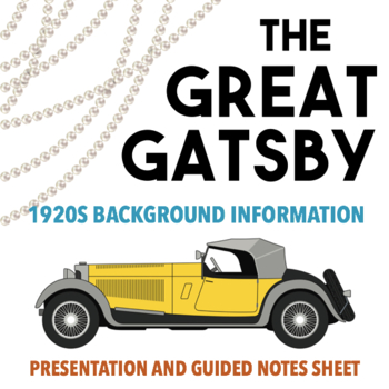 Preview of The Great Gatsby Background Information — 1920s Background Info & Author Bio