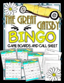 Preview of The Great Gatsby Bingo: Instructions, Game Boards and Call Sheets