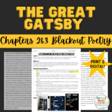 The Great Gatsby Blackout Poetry- Print & Digital Versions