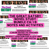 The Great Gatsby: Ch. 1-9 BUNDLE: Notes and Activities