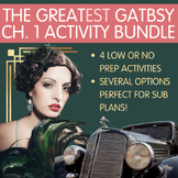 The Great Gatsby Chapter 1 Activity Bundle - Analysis, Rea