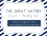 The Great Gatsby - Chapter 1 Reading Quiz with Quotes from
