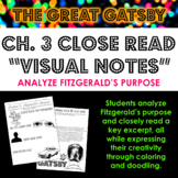 The Great Gatsby Chapter 3 Visual Notes - Creative & Engag