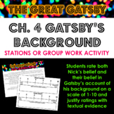 The Great Gatsby Chapter 4 Close Read Stations or Group Wo