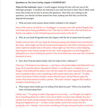 the great gatsby pdf chapter 4