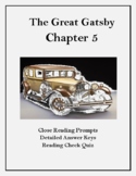 The Great Gatsby Chapter 5: Close Reading Organizer & Read