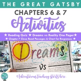 The Great Gatsby: Chapter 6 & 7 Lessons & Activities {EDITABLE}