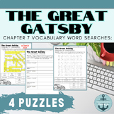 The Great Gatsby Chapter 7 Vocabulary Word Searches  and  
