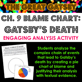 Preview of The Great Gatsby Chapter 9 Blame Chart for Gatsby's Death