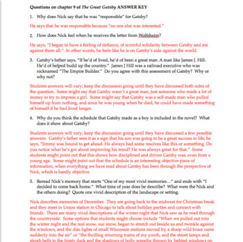 the great gatsby essay questions and answers