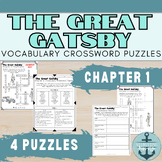 The Great Gatsby Chapter 1 Vocabulary Crossword Puzzles an