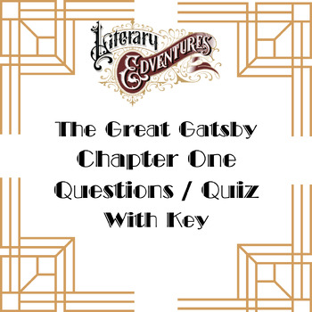 Preview of The Great Gatsby Chapter One Questions / Quiz with Key