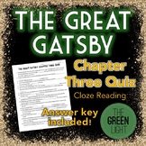 The Great Gatsby Chapter Three Quiz - Cloze Reading Activity
