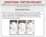 The Great Gatsby: Chapter Three: Twitter Project