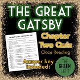 The Great Gatsby Chapter Two Quiz - Cloze Reading Activity
