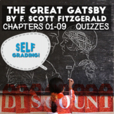 The Great Gatsby - Chapters 1-9 Quizzes (Blackboard, Moodl