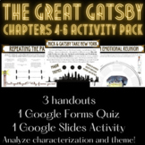 The Great Gatsby Chapters 4-6 Activity Pack Worksheets