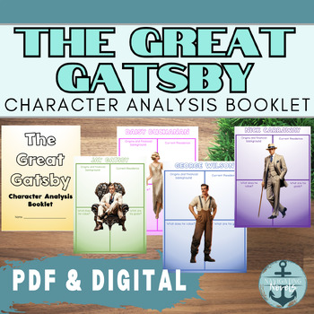Preview of The Great Gatsby Character Analysis Booklet -Reading the Characters (No Prep)