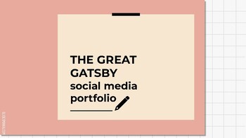 Preview of The Great Gatsby - Character Social Media Portfolio