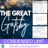 The Great Gatsby:  Condensed Unit for Hybrid & Distance Learning