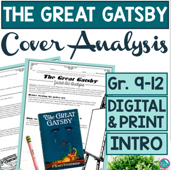 Preview of The Great Gatsby Cover Art Analysis Pre-Reading Intro Activity Digital Cugat