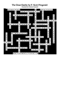 The Great Gatsby Crossword - WordMint