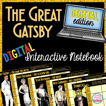 Preview of The Great Gatsby DIGITAL Unit - High School ELA