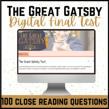 Preview of The Great Gatsby Digital Final Test - Self-Grading Google Forms Assessment