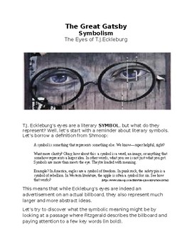 symbols in the great gatsby eckelberg glasses