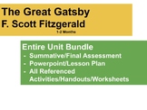 The Great Gatsby - Entire Unit - All Assessments, Plans, a