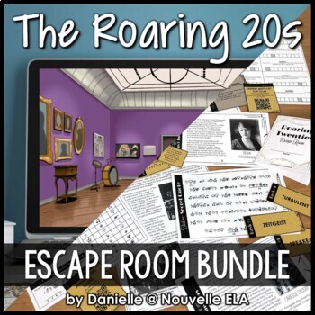 Preview of The Great Gatsby & Roaring 20s Activity - Print and Digital Escape Room