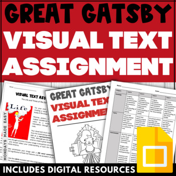 Preview of The Great Gatsby F Scott Fitzgerald - FREE Project Outline and Assignment Rubric