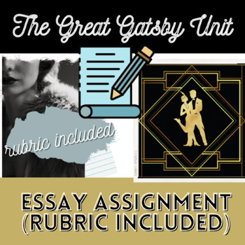 Preview of The Great Gatsby, Final Essay Assignment with Grading Rubric and Checklist