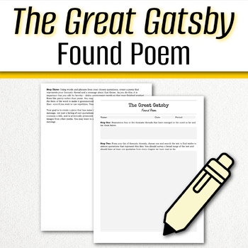 the great gatsby creative writing assignment