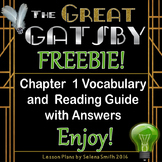 The Great Gatsby Free Chapter 1 Vocabulary & Reading Guide