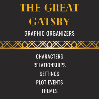 Preview of The Great Gatsby Graphic Organizers